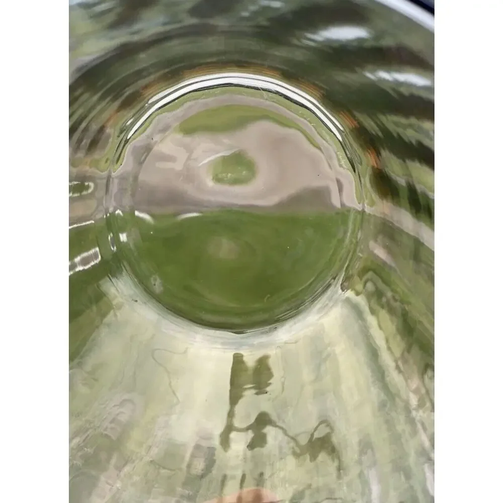 Vintage‎ Amber Glass Optic Vase Bucket